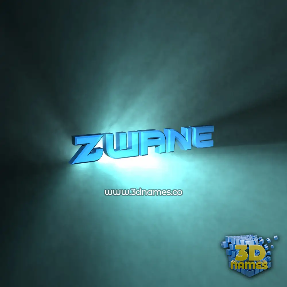 zwane in Light Shine style - 3D name wallpaper