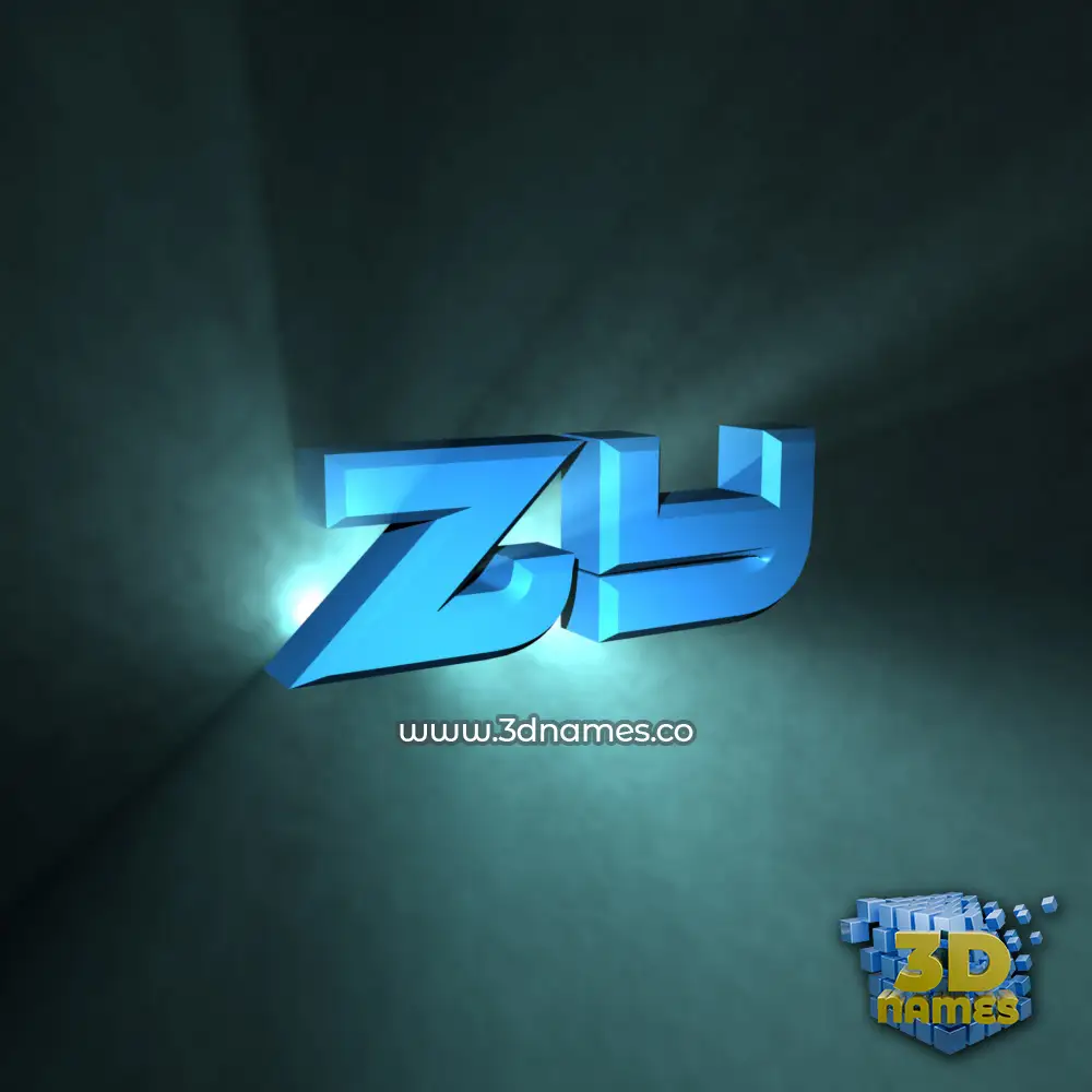 zy in Light Shine style - 3D name wallpaper