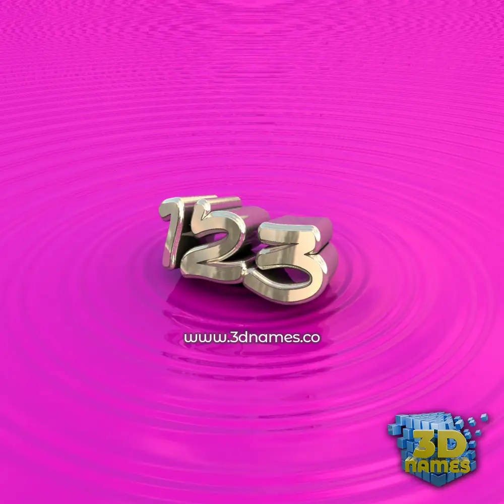 123 in Pink Graffiti style - 3D name wallpaper