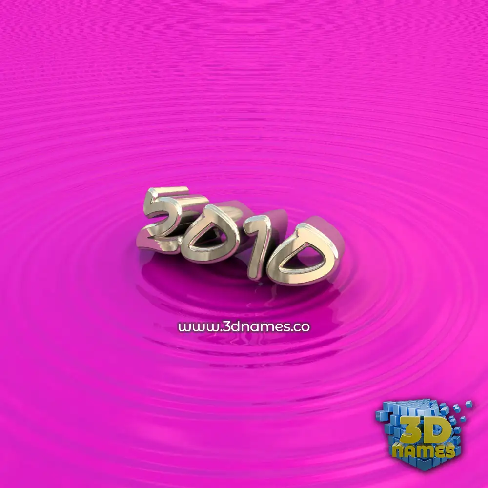 2010 in Pink Graffiti style - 3D name wallpaper