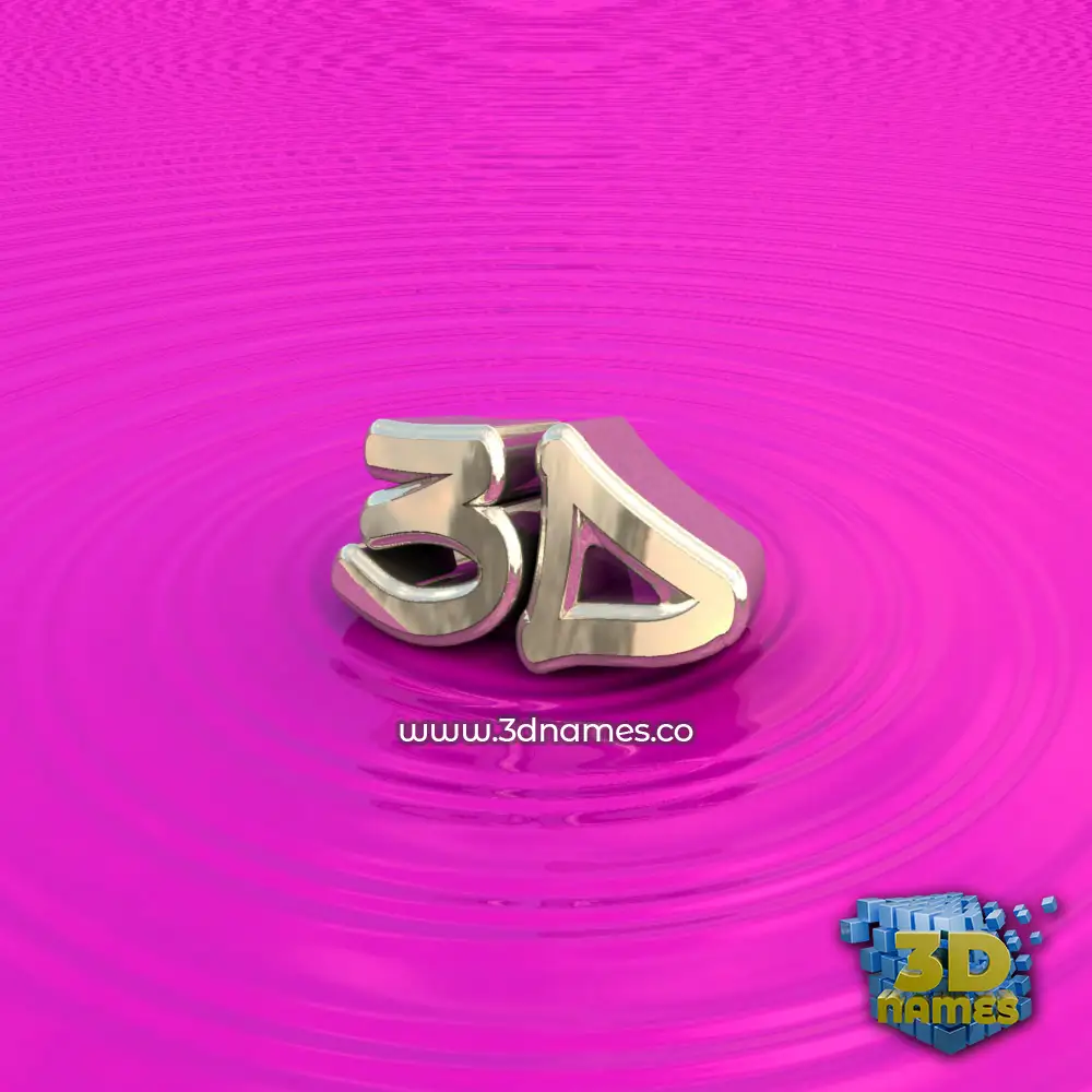 3d in Pink Graffiti style - 3D name wallpaper