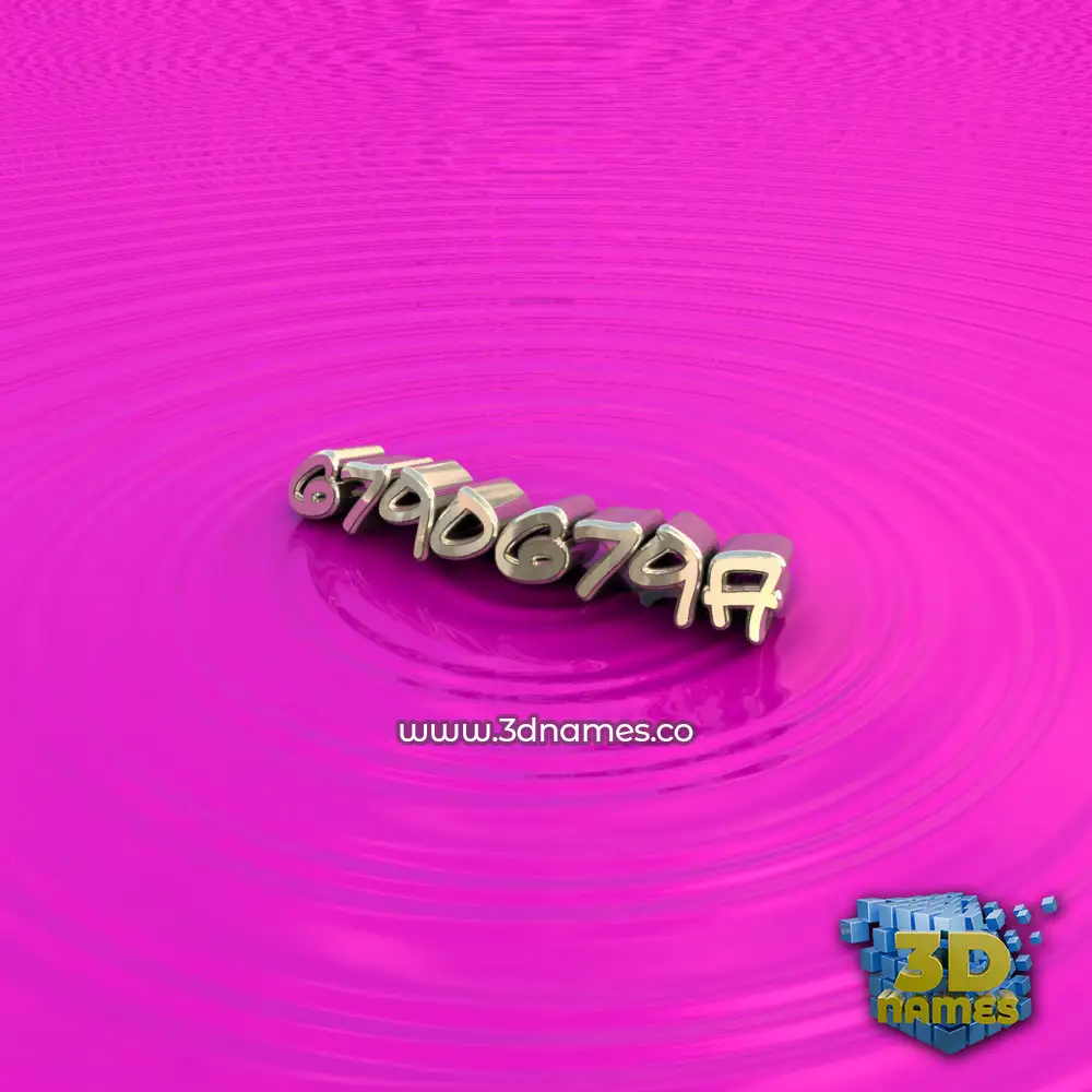 6790679a in Pink Graffiti style - 3D name wallpaper