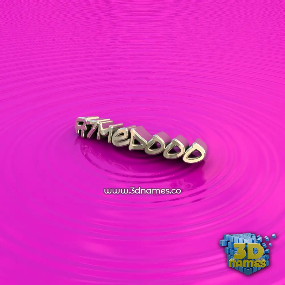a7medo0o in Pink Graffiti style - 3D name wallpaper