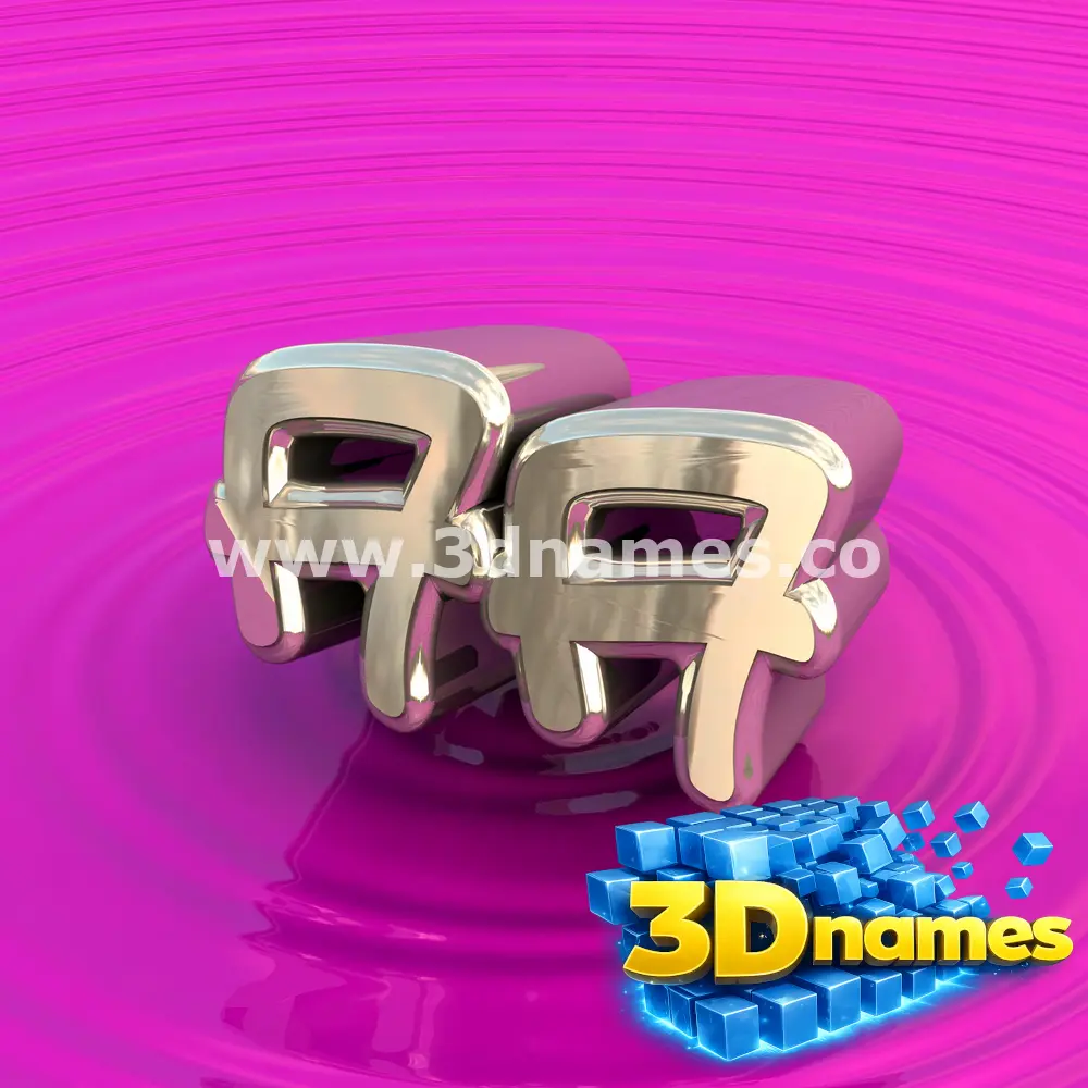 aa in Pink Graffiti style - 3D name wallpaper