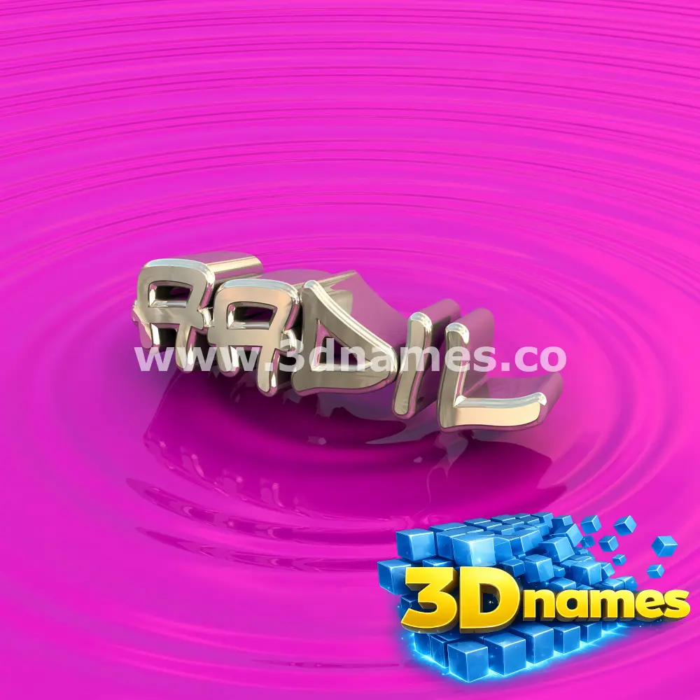 aadil in Pink Graffiti style - 3D name wallpaper