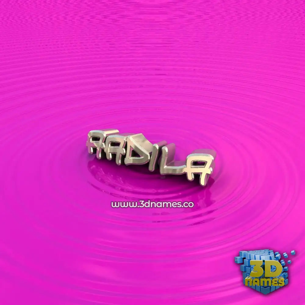 aadila in Pink Graffiti style - 3D name wallpaper