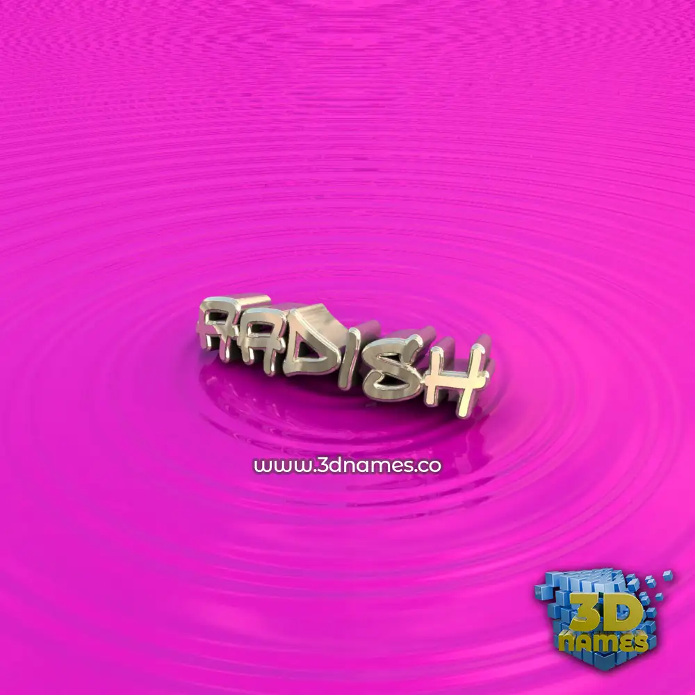 aadish in Pink Graffiti style - 3D name wallpaper