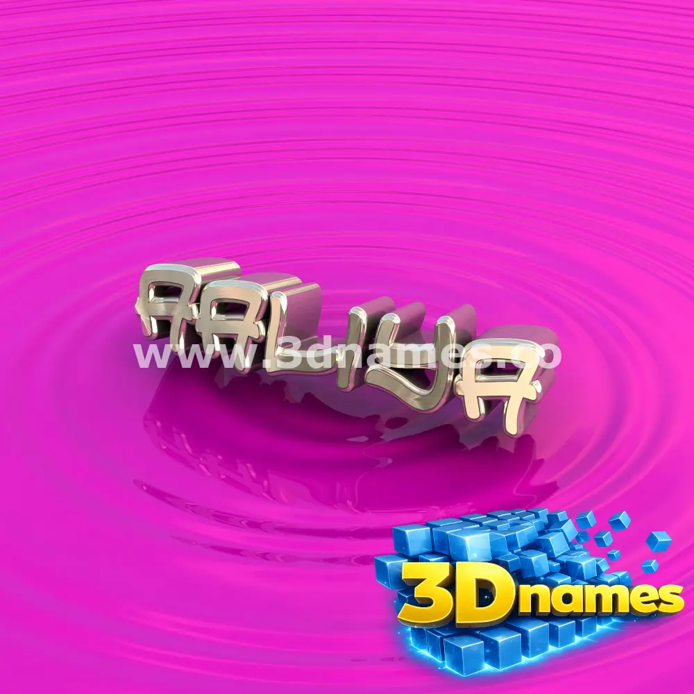 aaliya in Pink Graffiti style - 3D name wallpaper