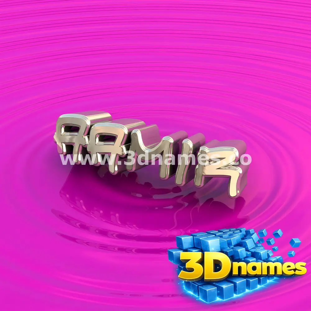 aamir in Pink Graffiti style - 3D name wallpaper