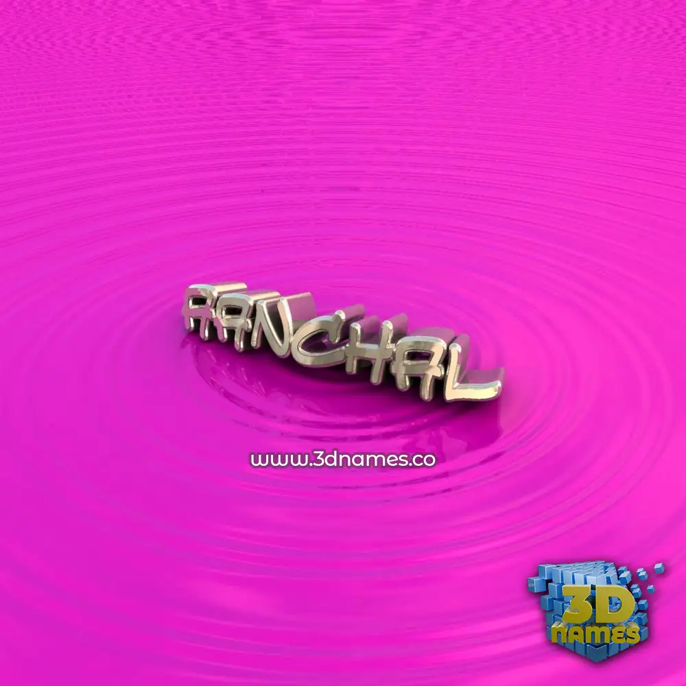 aanchal in Pink Graffiti style - 3D name wallpaper