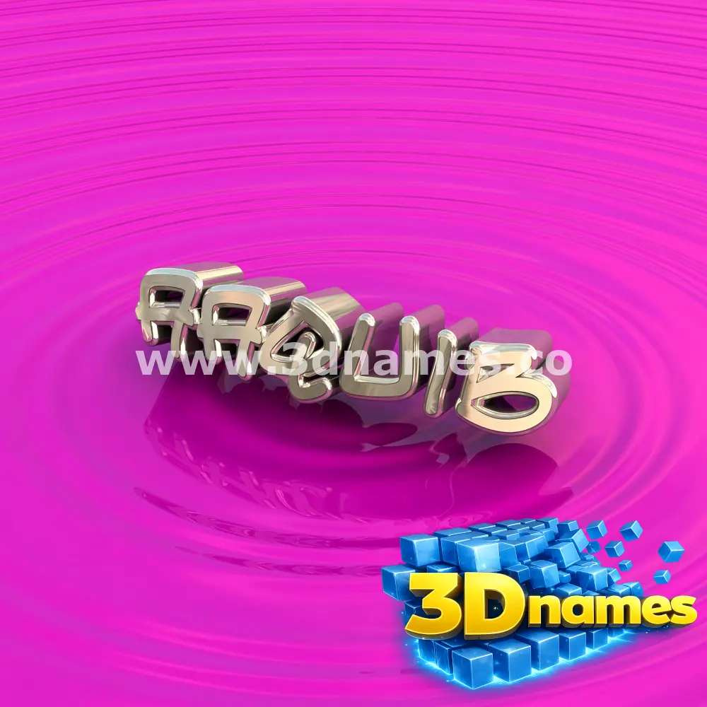 aaquib in Pink Graffiti style - 3D name wallpaper