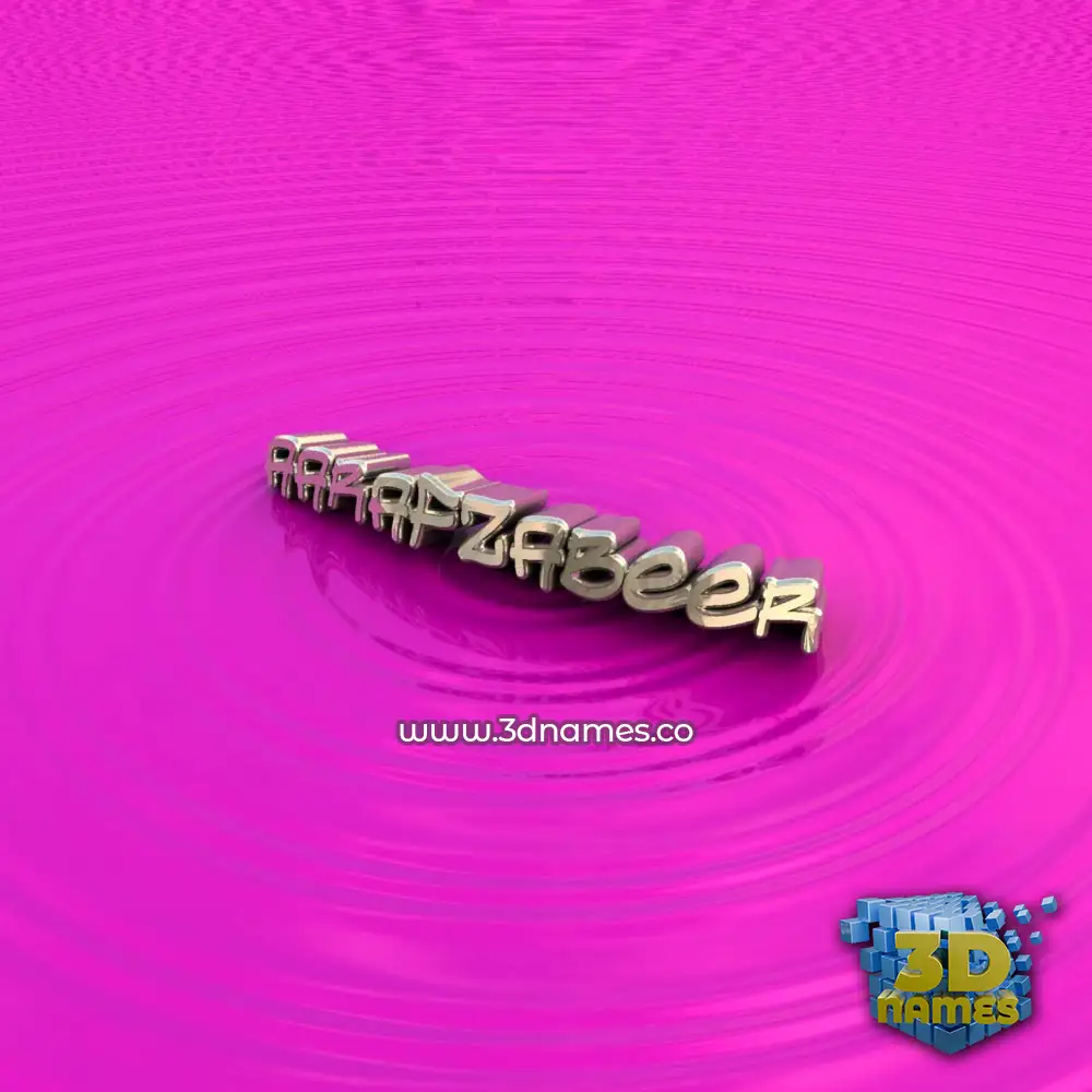 aarafzabeer in Pink Graffiti style - 3D name wallpaper