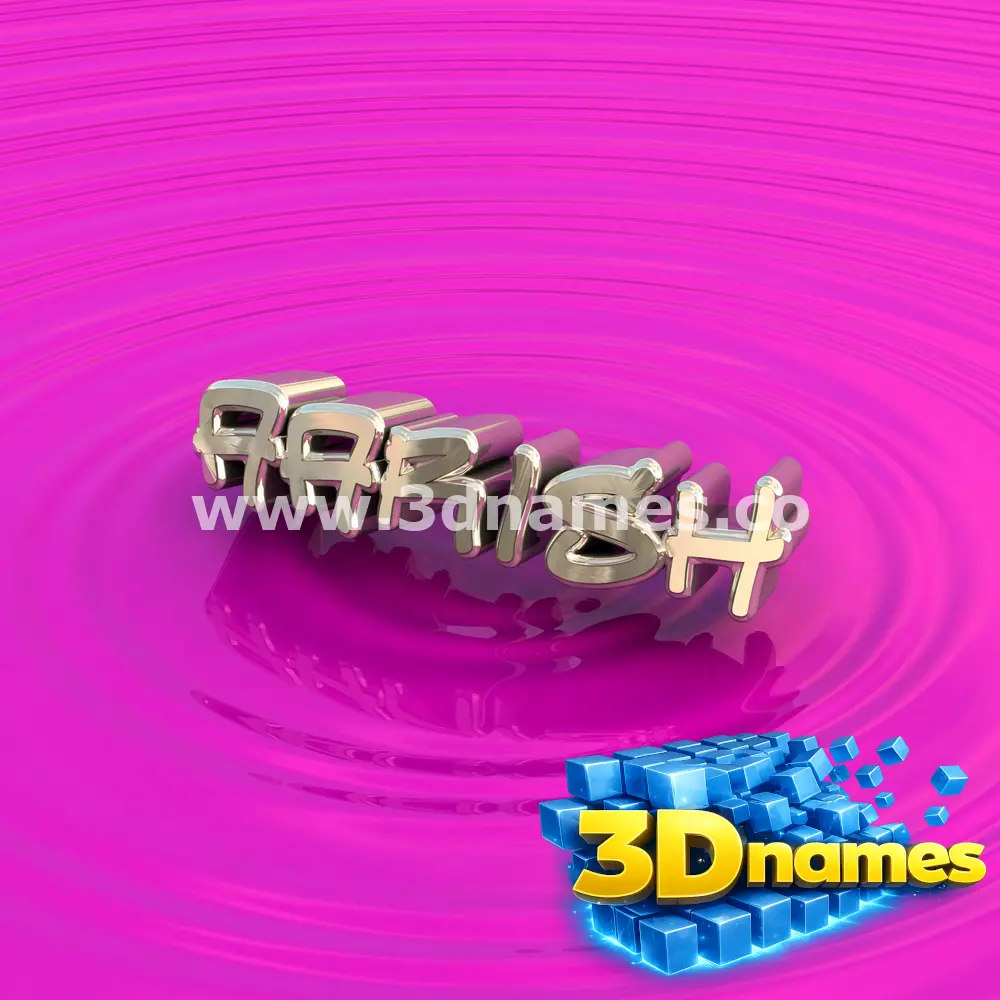 aarish in Pink Graffiti style - 3D name wallpaper