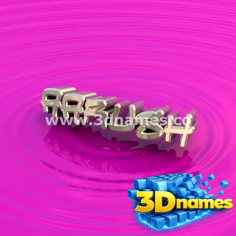 aarush in Pink Graffiti style - 3D name wallpaper