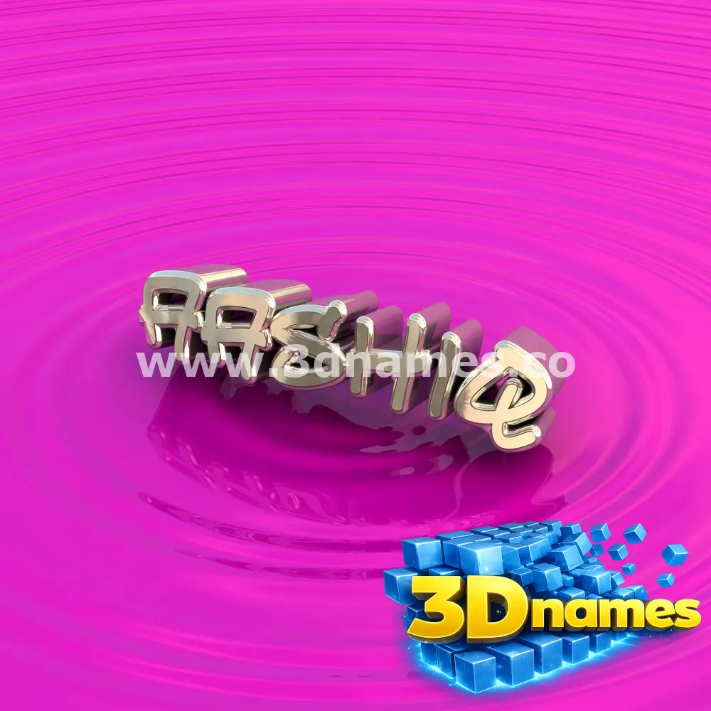 aashiq in Pink Graffiti style - 3D name wallpaper
