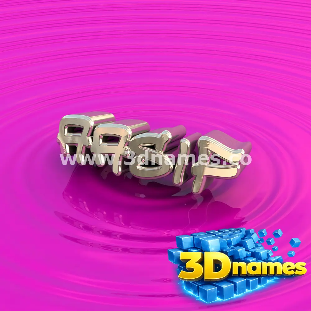 aasif in Pink Graffiti style - 3D name wallpaper