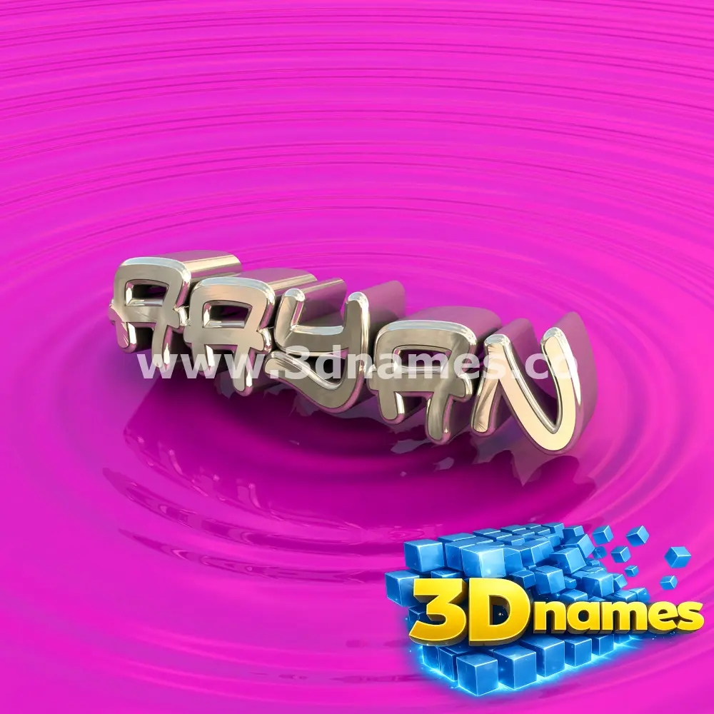 aayan in Pink Graffiti style - 3D name wallpaper