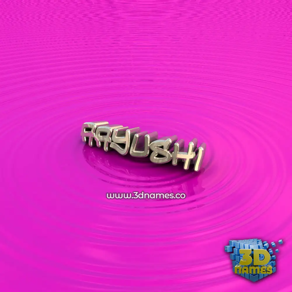aayushi in Pink Graffiti style - 3D name wallpaper