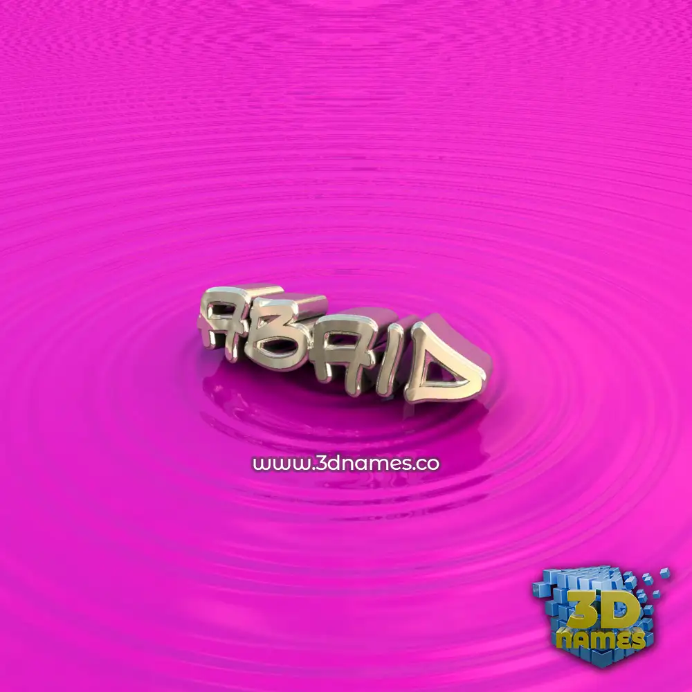 abaid in Pink Graffiti style - 3D name wallpaper