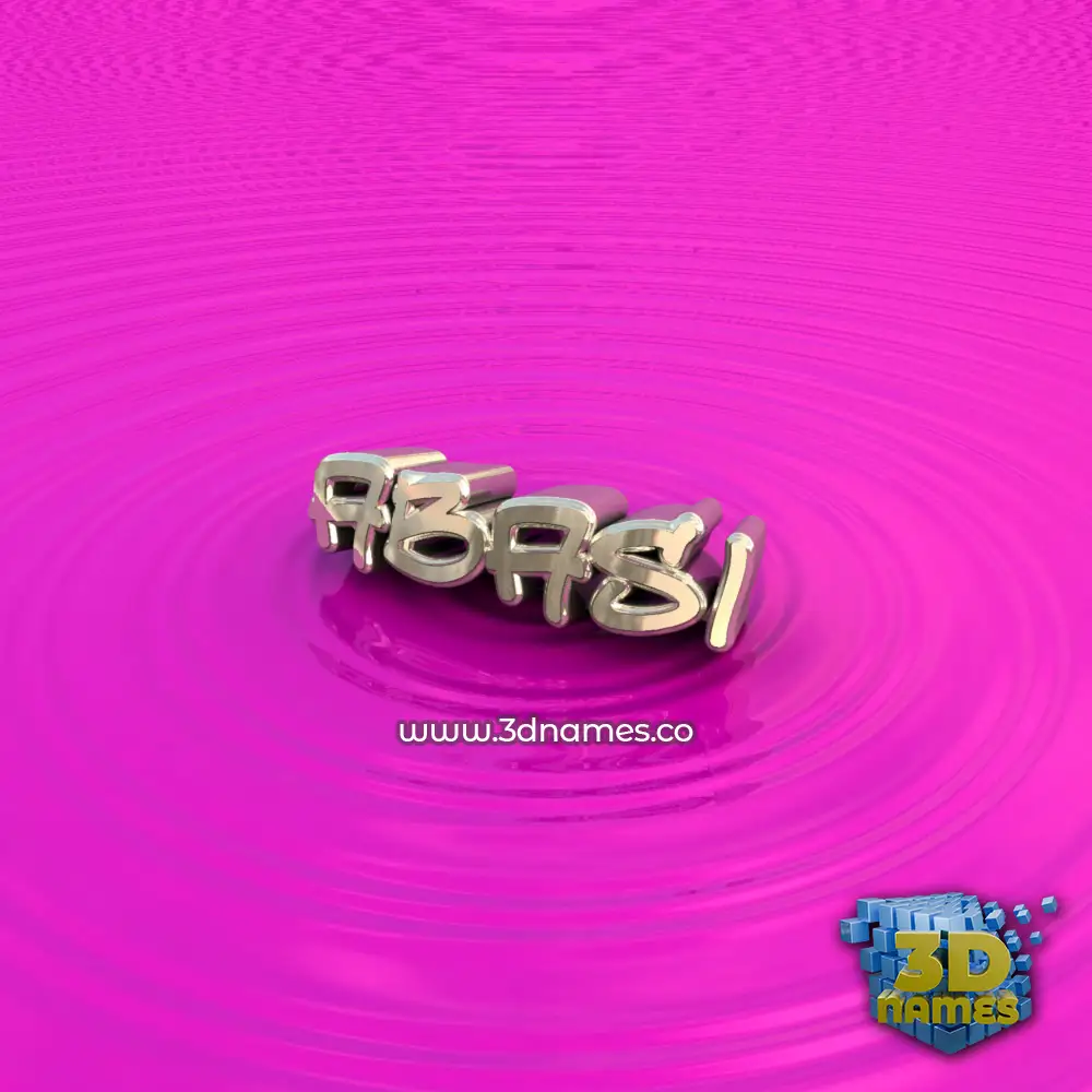 abasi in Pink Graffiti style - 3D name wallpaper
