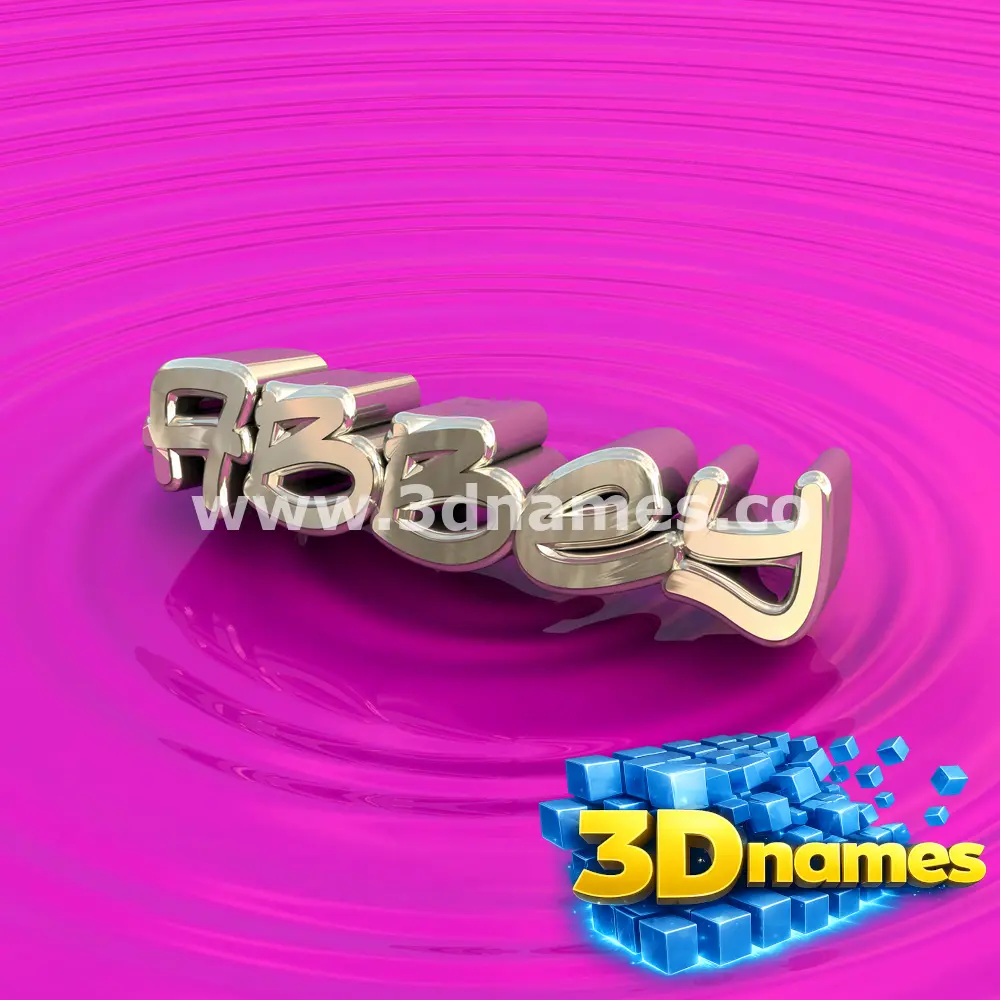abbey in Pink Graffiti style - 3D name wallpaper