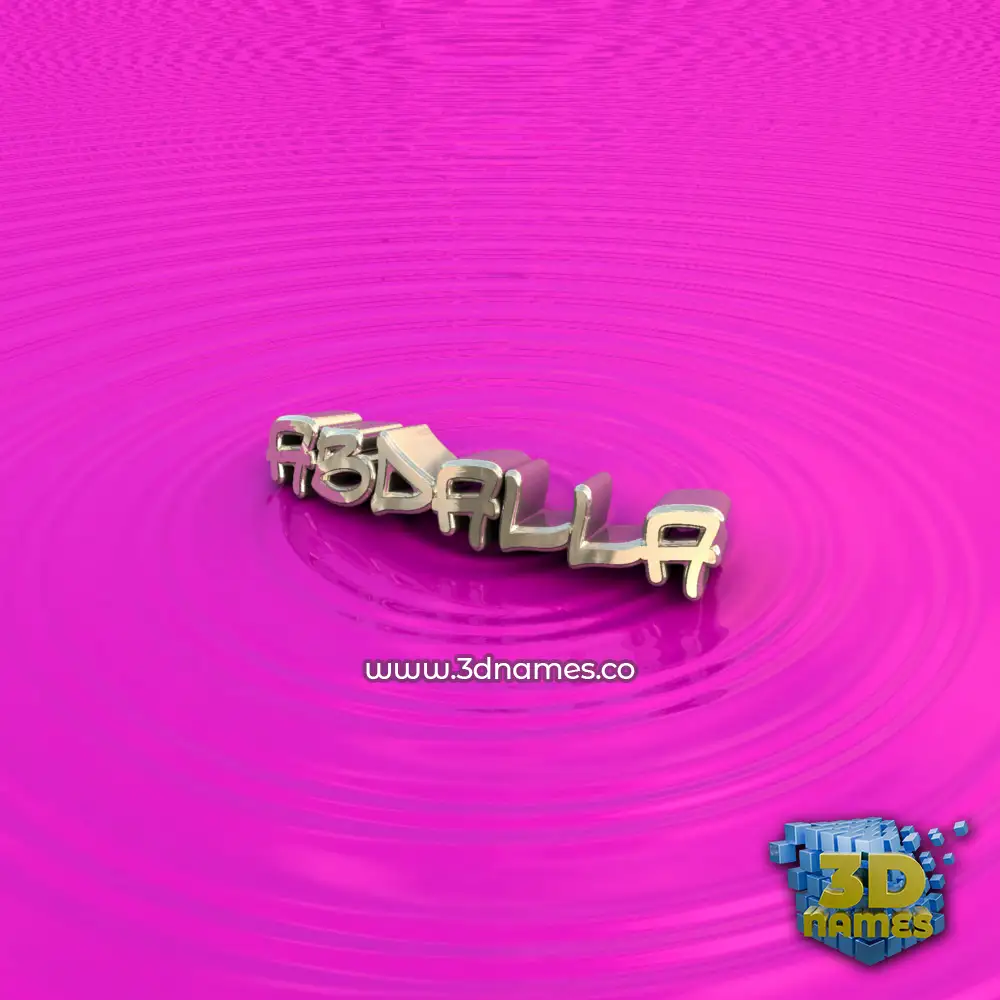 abdalla in Pink Graffiti style - 3D name wallpaper
