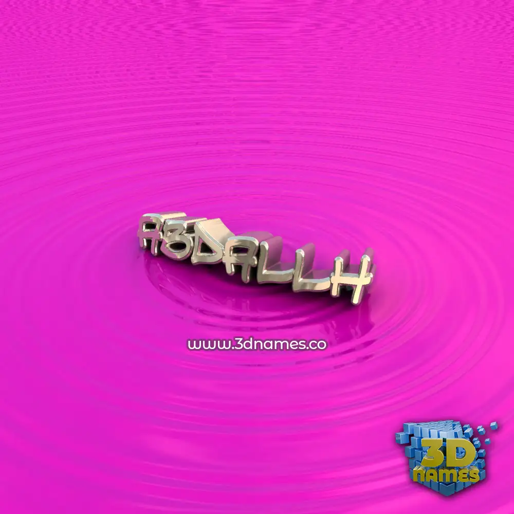 abdallh in Pink Graffiti style - 3D name wallpaper