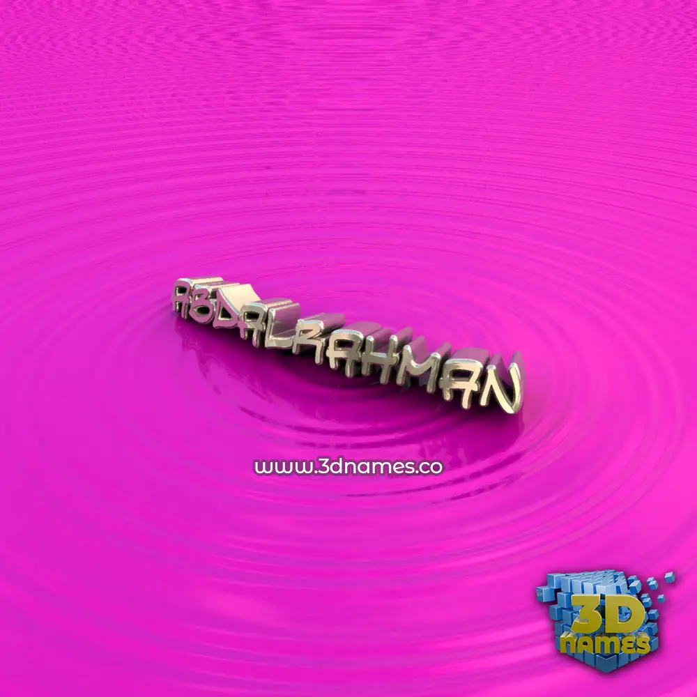 abdalrahman in Pink Graffiti style - 3D name wallpaper