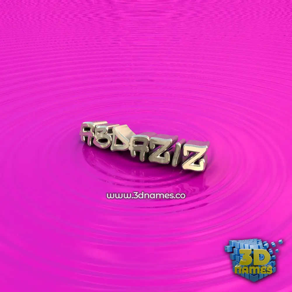 abdaziz in Pink Graffiti style - 3D name wallpaper