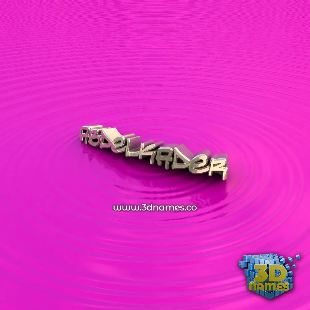 abdelkader in Pink Graffiti style - 3D name wallpaper