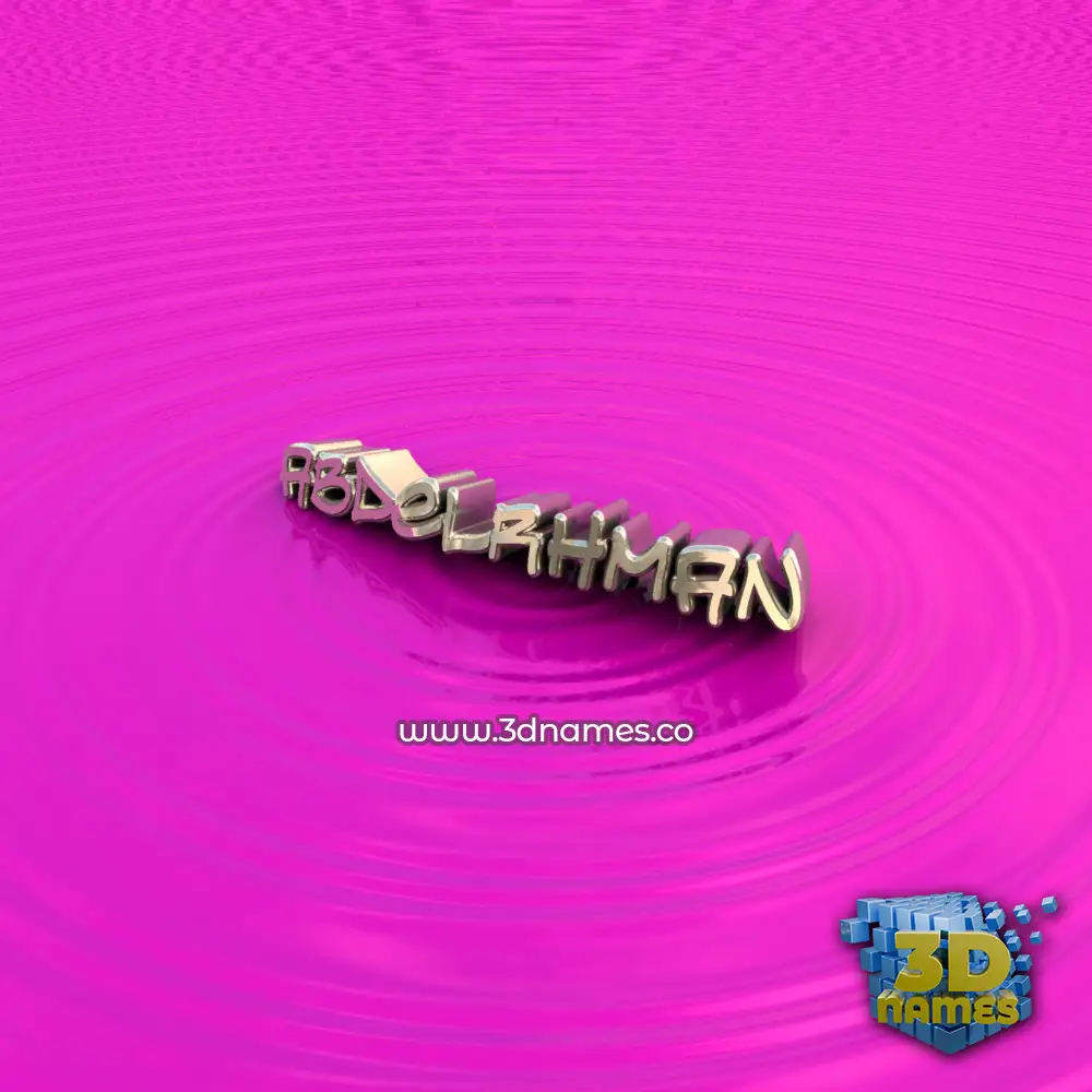 abdelrhman in Pink Graffiti style - 3D name wallpaper