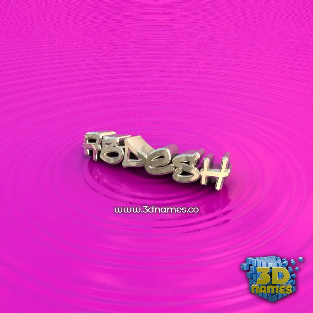 abdesh in Pink Graffiti style - 3D name wallpaper