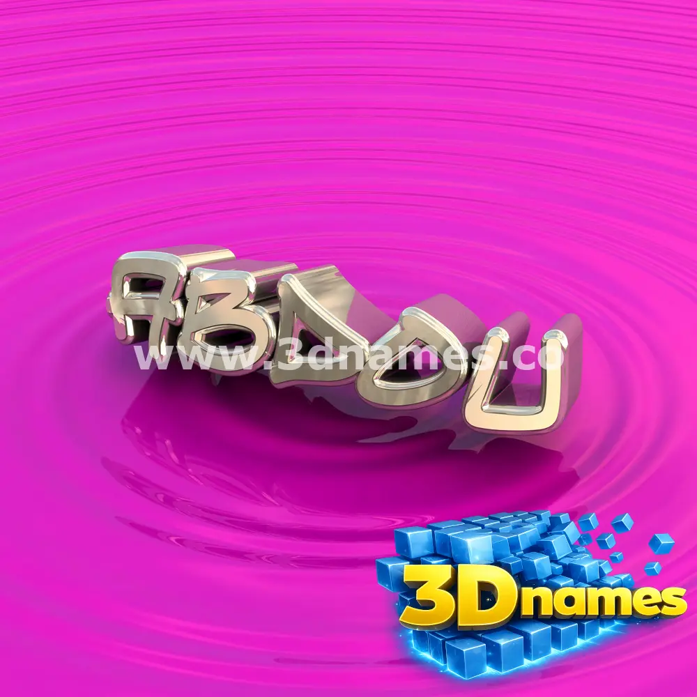 abdou in Pink Graffiti style - 3D name wallpaper