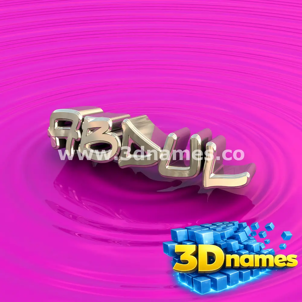 abdul in Pink Graffiti style - 3D name wallpaper