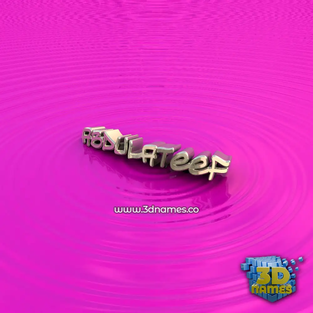 abdulateef in Pink Graffiti style - 3D name wallpaper
