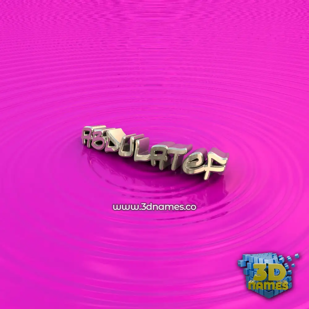 abdulatef in Pink Graffiti style - 3D name wallpaper