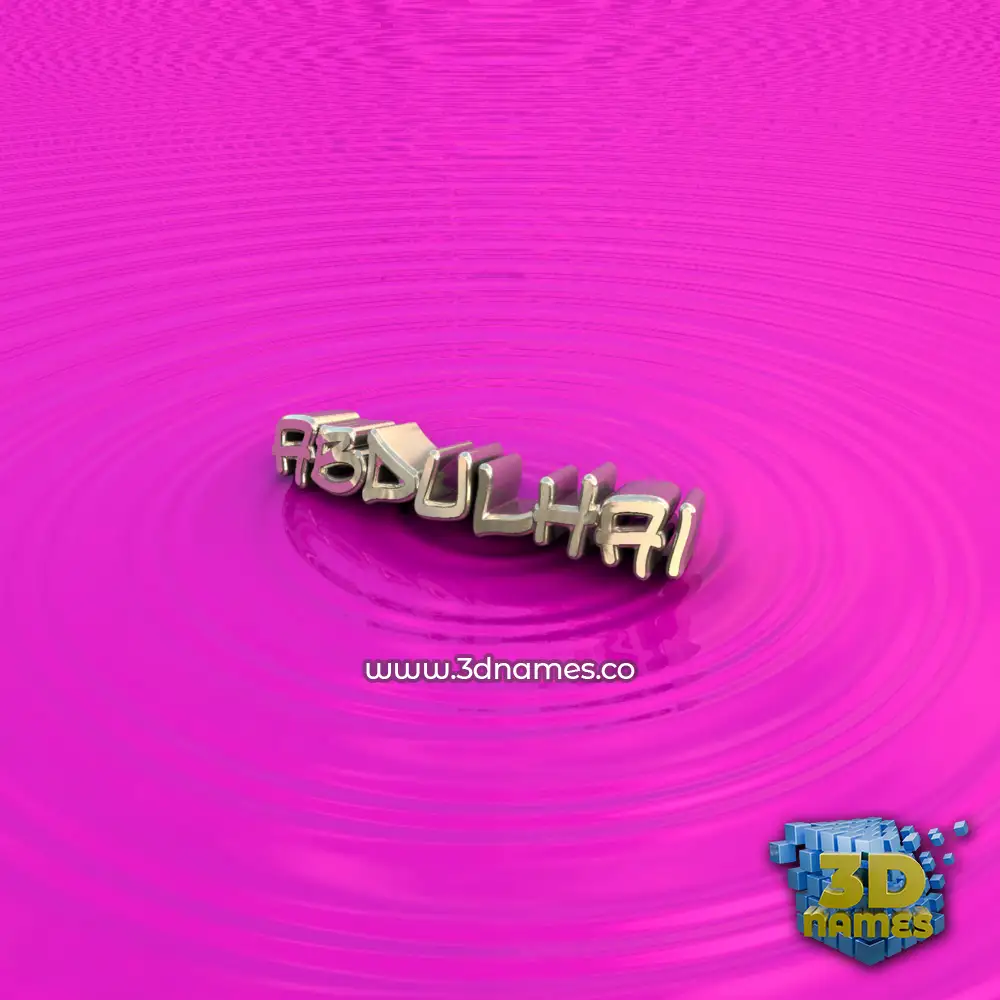 abdulhai in Pink Graffiti style - 3D name wallpaper