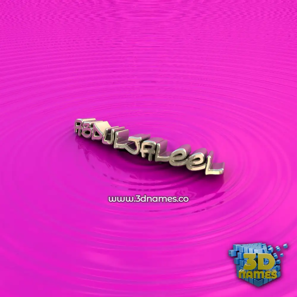 abduljaleel in Pink Graffiti style - 3D name wallpaper