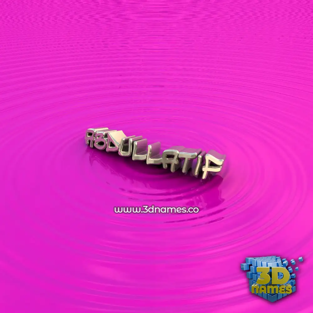 abdullatif in Pink Graffiti style - 3D name wallpaper