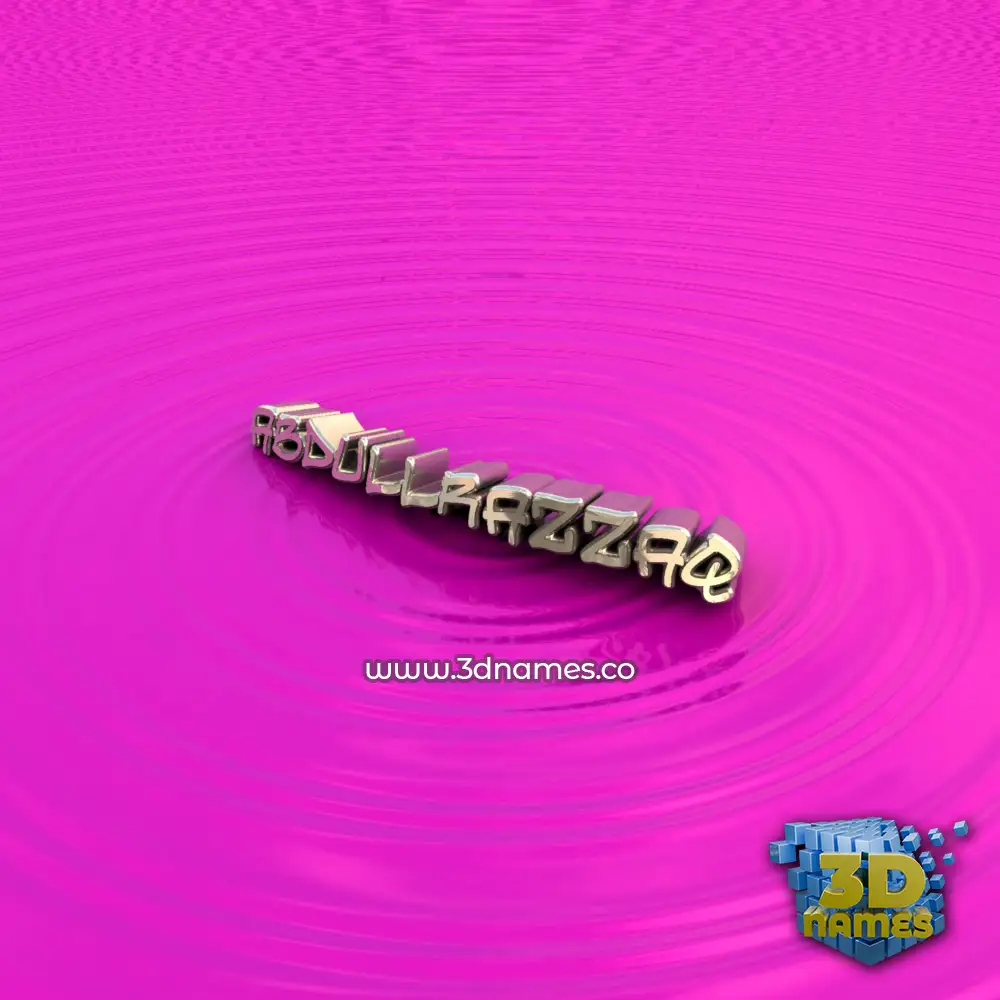 abdullrazzaq in Pink Graffiti style - 3D name wallpaper