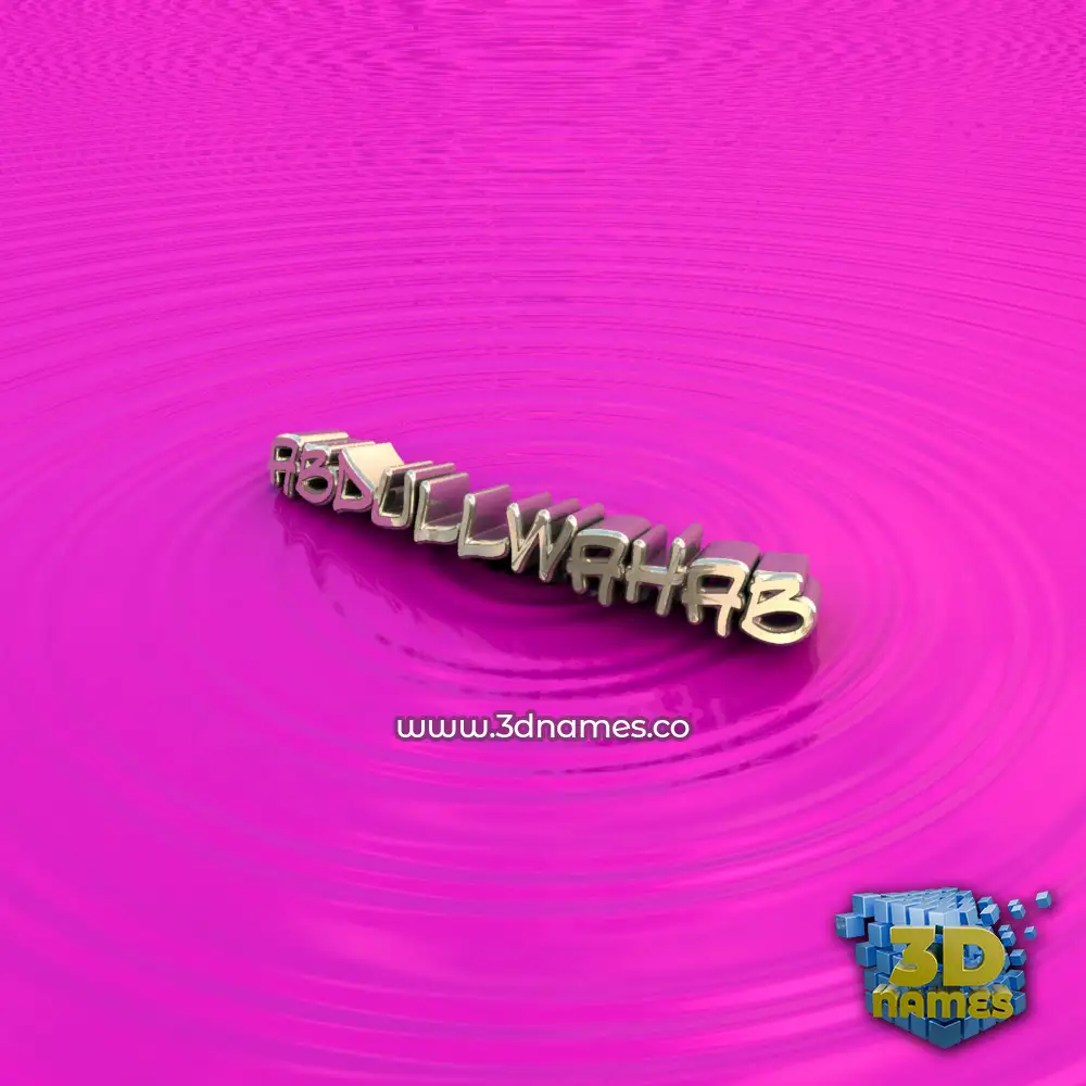 abdullwahab in Pink Graffiti style - 3D name wallpaper