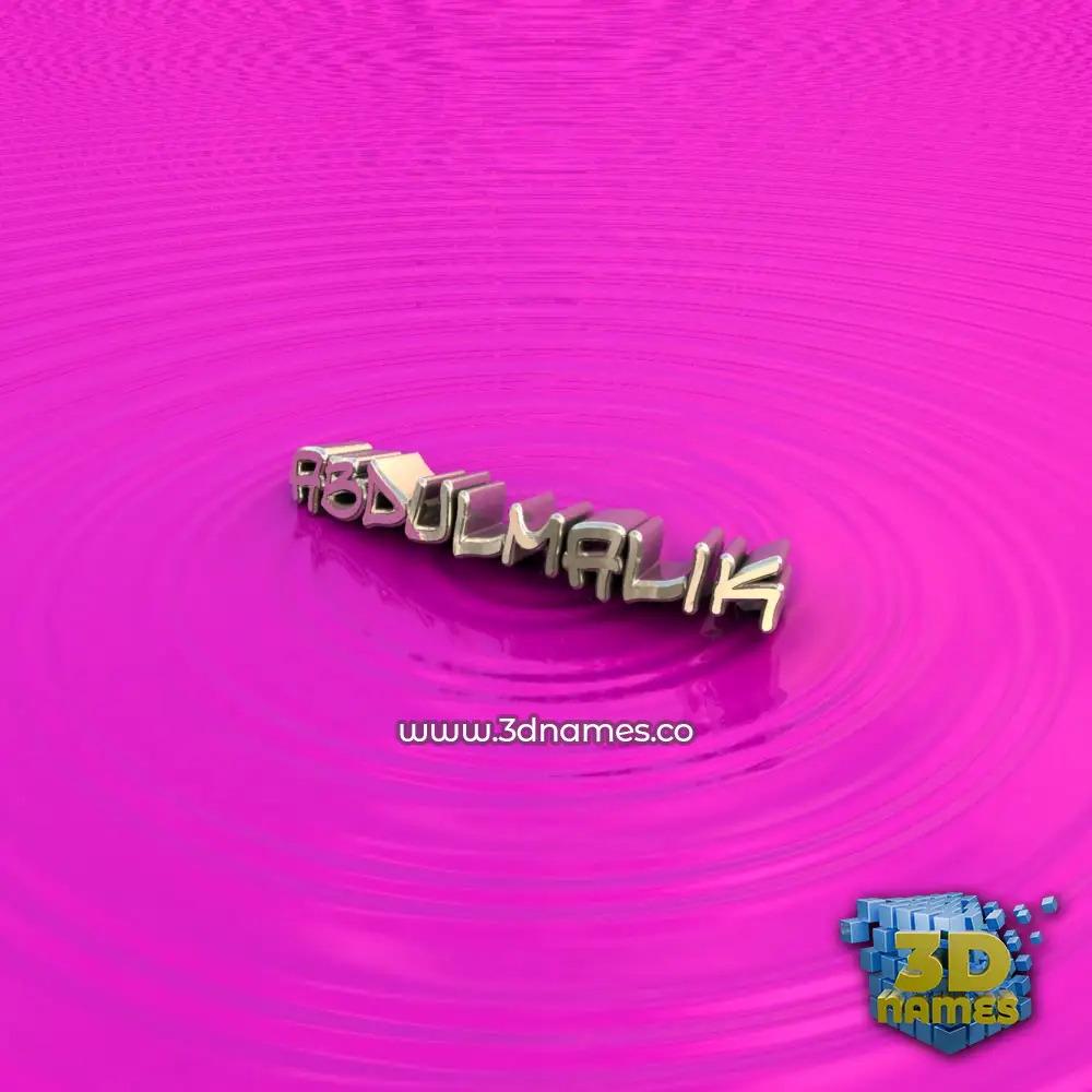 abdulmalik in Pink Graffiti style - 3D name wallpaper
