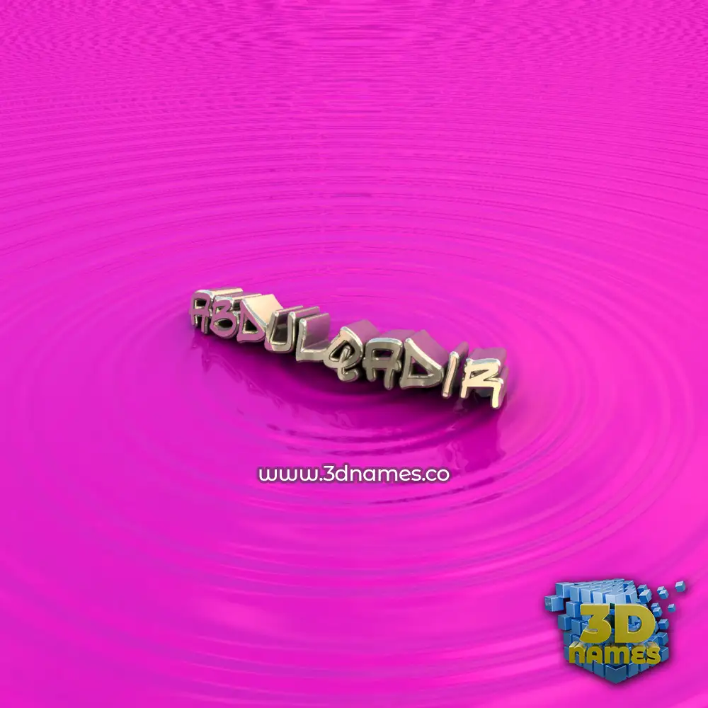 abdulqadir in Pink Graffiti style - 3D name wallpaper