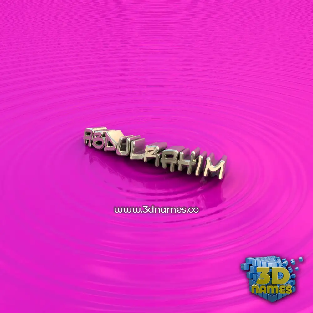 abdulrahim in Pink Graffiti style - 3D name wallpaper