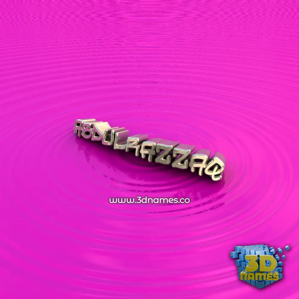 abdulrazzaq in Pink Graffiti style - 3D name wallpaper