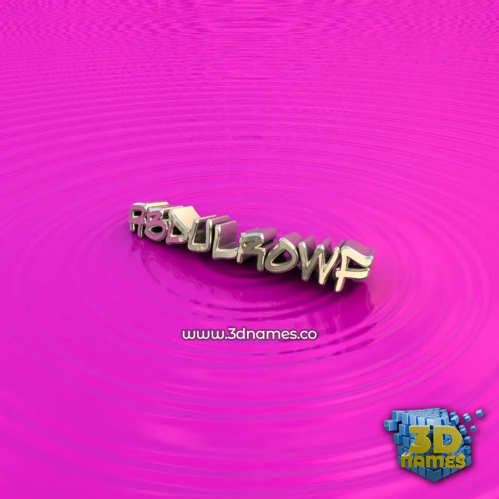 abdulrowf in Pink Graffiti style - 3D name wallpaper