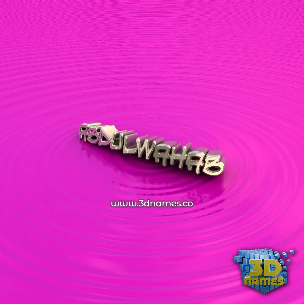 abdulwahab in Pink Graffiti style - 3D name wallpaper