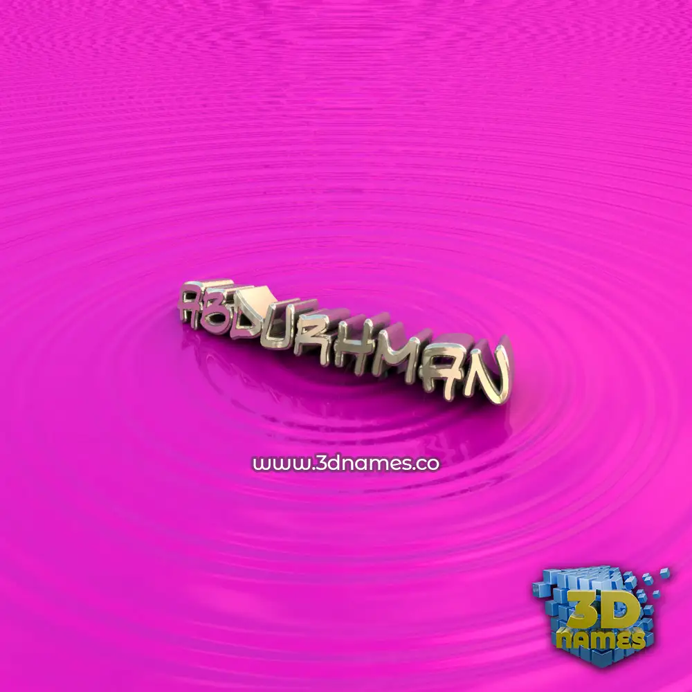 abdurhman in Pink Graffiti style - 3D name wallpaper