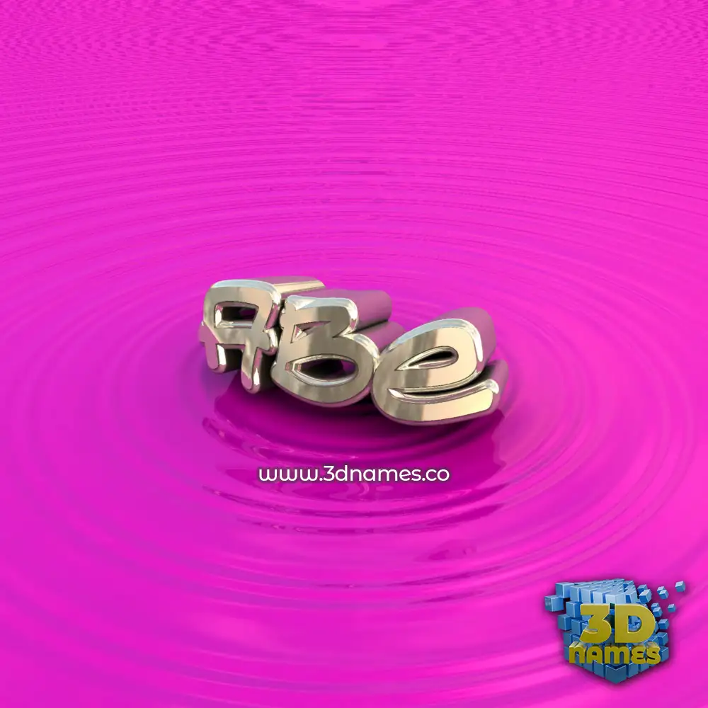 abe in Pink Graffiti style - 3D name wallpaper
