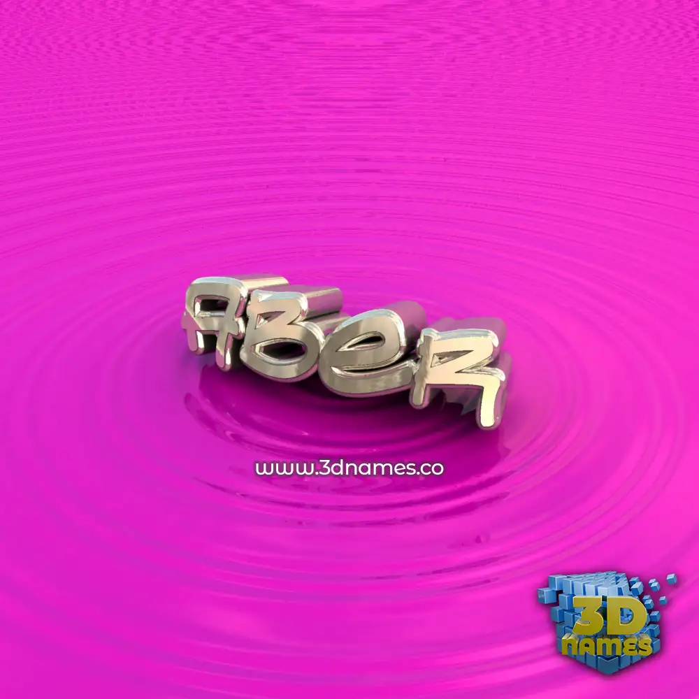 aber in Pink Graffiti style - 3D name wallpaper